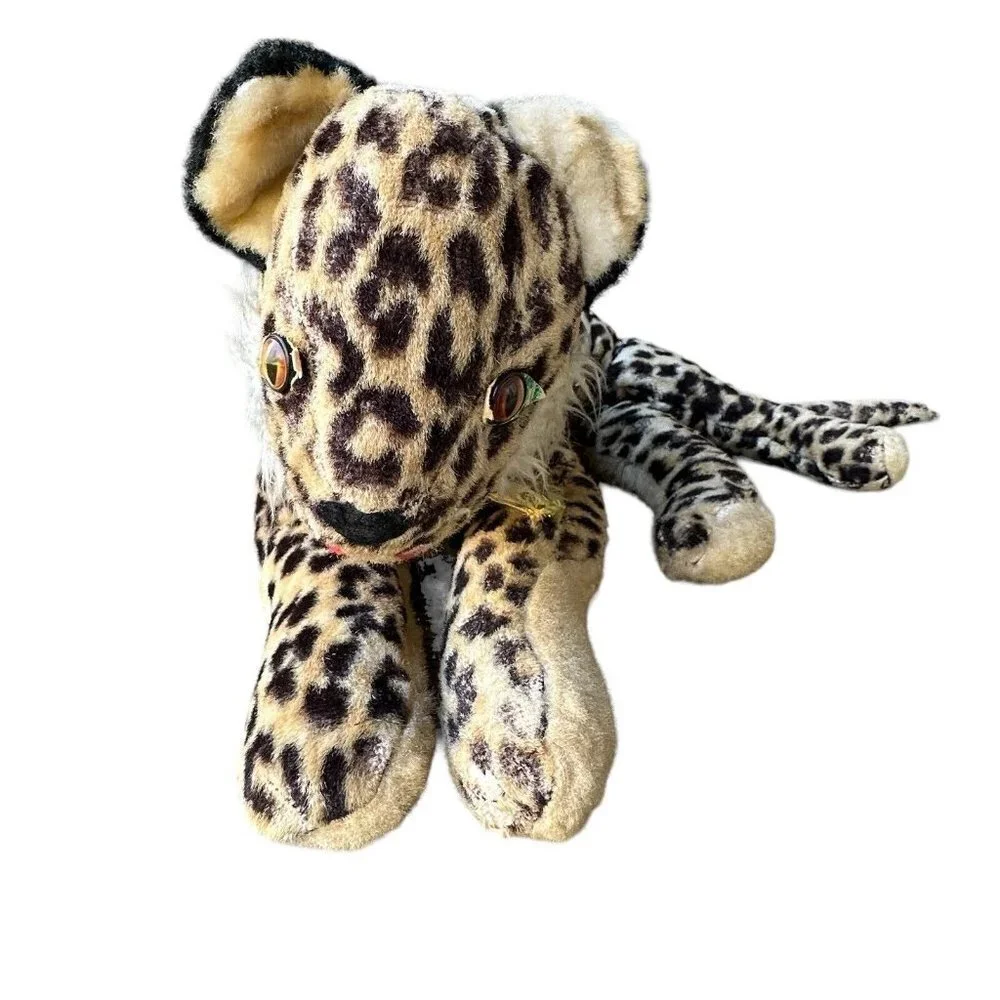 Vintage Rushton Star Creation Plush Stuffed Animal 18 Inch Leopard Plush‎ Rare
